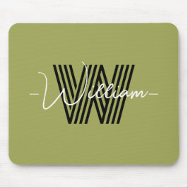 Mousepad Azeite de oliveira inicial e guião, monogramas, El