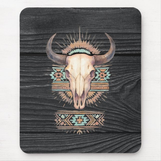 Mousepad Aztec Boho Skull (Frente)