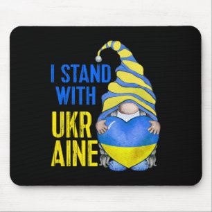 Mousepad Azul Amarelo Ucrânia Jardim Gnomo Bandeira Ucrania