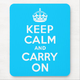 Mousepad Azul-Aqua Mantenha a calma e continue