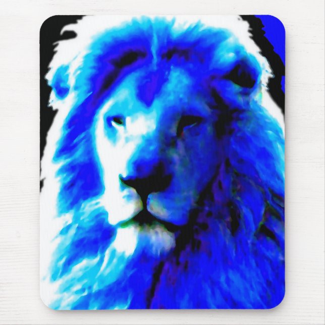 Mousepad Azul-Cabeça-Leão (Frente)