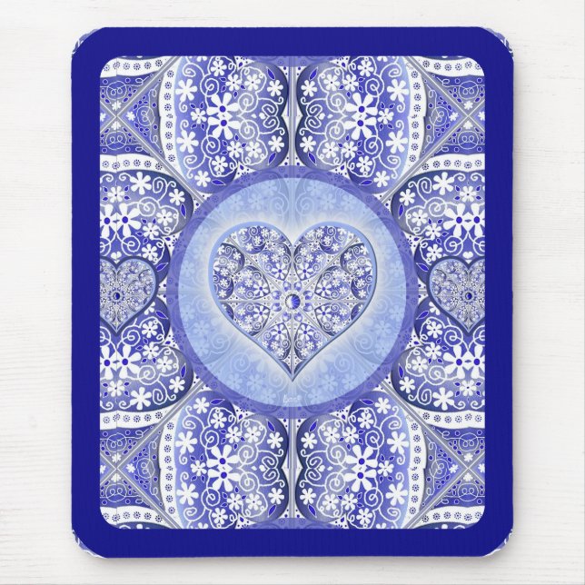 Mousepad Azul cerâmico de Grécia (Frente)