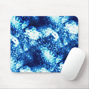 Mousepad Azul-chuva manchado parece vidro fosco