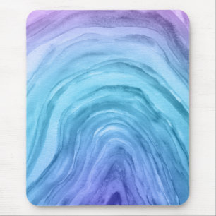 Mousepad Azul Cor d'água do padrão Agate II
