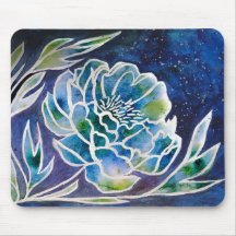 Azul Dahlia Marinho Teal Celestial Floral