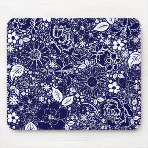 Mousepad Azul de Beleza Botânica
