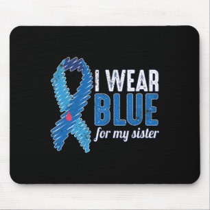 Mousepad Azul De Fita De Sensibilização T1d Novembro Para D