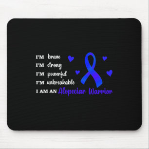 Mousepad Azul De Fita Gj0 I É Uma Alopecia Guerreira Alopec