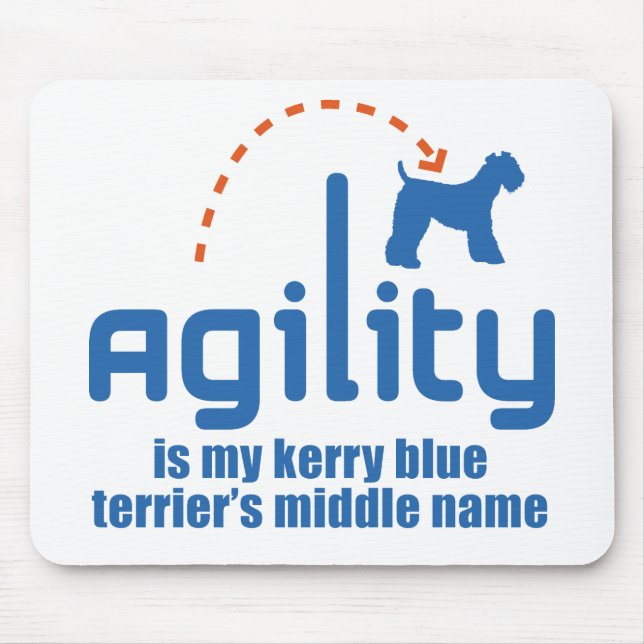 Mousepad Azul de Kerry Terrier (Frente)