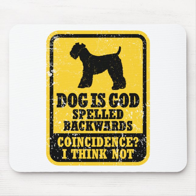 Mousepad Azul de Kerry Terrier (Frente)