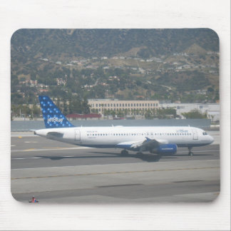 Mousepad Azul do jato em RWY 8 em KBUR