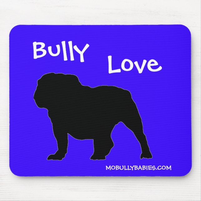 Mousepad Azul do tapete do rato do buldogue (Frente)