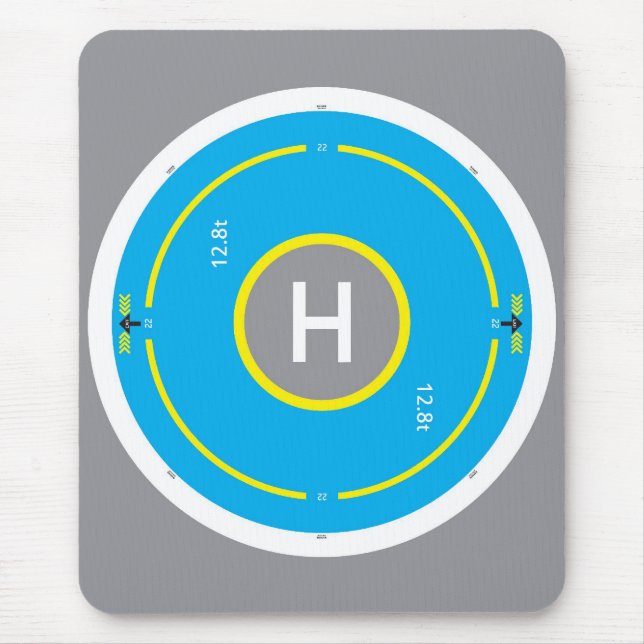 Mousepad Azul do tapete do rato do HeliDECK (Frente)