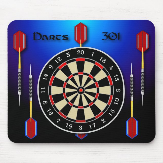 Mousepad Azul dos dardos 301 (Frente)