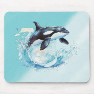 Mousepad Azul e Branco Ocra Oceano Praia Náutica