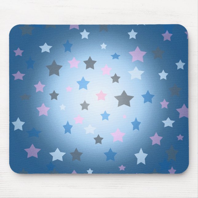 Mousepad azul e cor-de-rosa do teste padrão de (Frente)