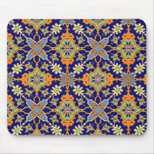 Mousepad Azul e Laranja Elegante