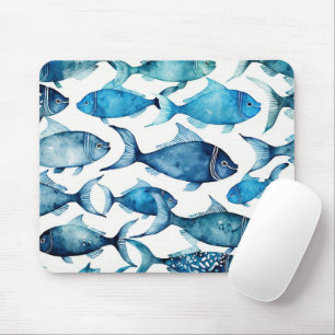 Mousepad Azul e Marinho   Mesa Costeira do Oceano