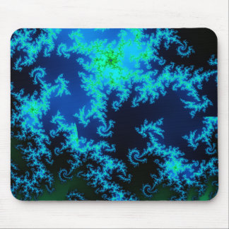 Mousepad azul e verde do fractal