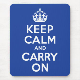 Mousepad Azul Fique Calmo e Continue