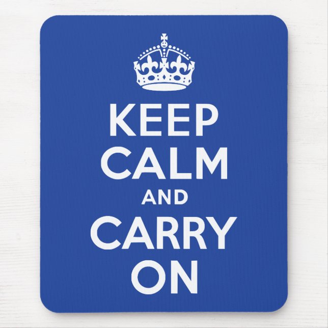 Mousepad Azul Fique Calmo e Continue (Frente)