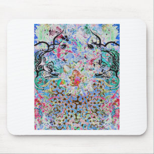Mousepad azul floral