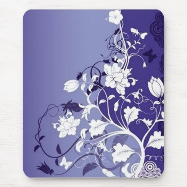 Mousepad azul-flores, azul-flores (Frente)