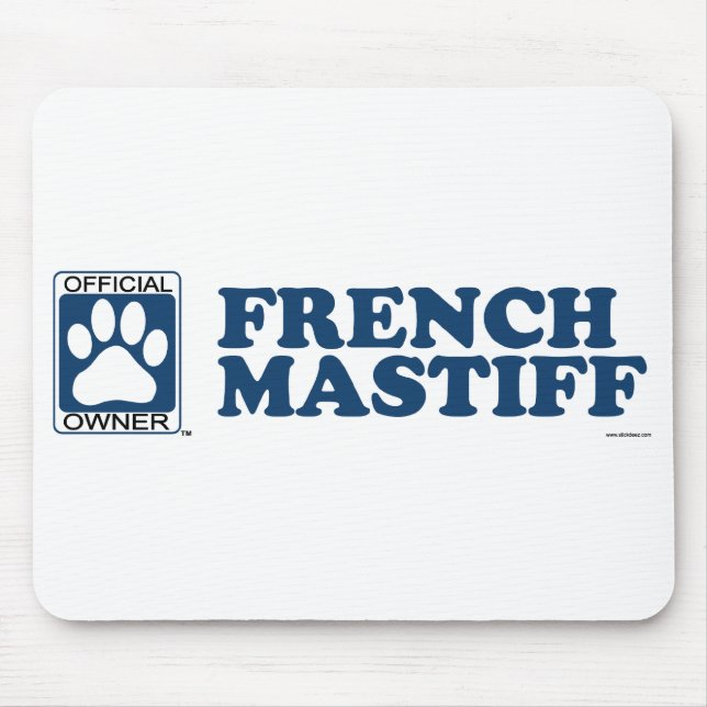 Mousepad Azul francês do Mastiff (Frente)