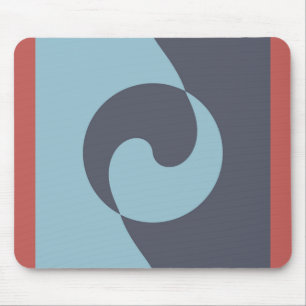 Mousepad Azul Harmonia sobre Vermelho