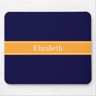 Mousepad Azul Marinho Sólido, Cantaloupe Nome da Faixa Mono