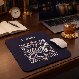 Mousepad Azul Marinho Vintage Tiger