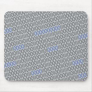 Mousepad Azul moderno do preto do código binário em algum