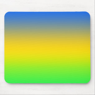Mousepad Azul neon, amarelo, gradiente verde, ombre.