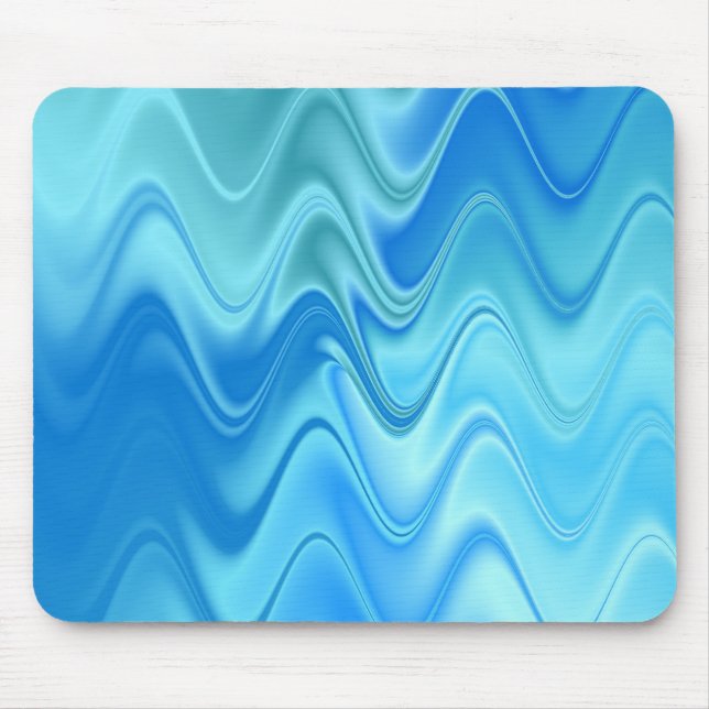 Mousepad Azul Ondulado Abstrato (Frente)