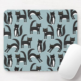 Mousepad Azul Padrão de Cat