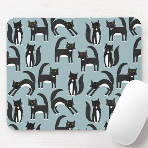 Mousepad Azul Padrão de Cat