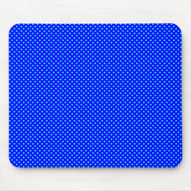 Mousepad Azul padrão de rede com ciano (Frente)