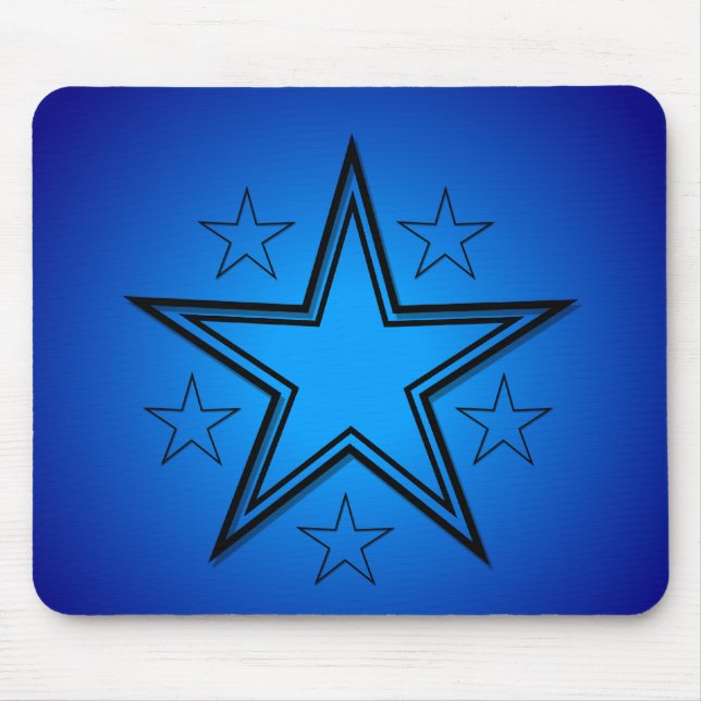 Mousepad Azul preto das estrelas (Frente)