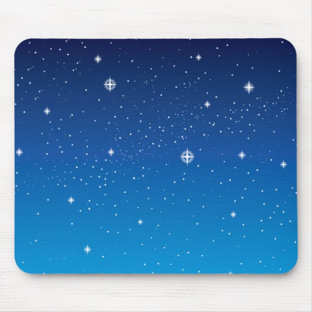 Mousepad Azul profundo céu noturno estrelado (Frente)