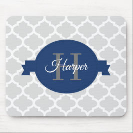 Mousepad Azul Quatrefoil Personalizado