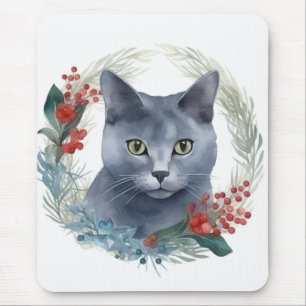 Mousepad Azul Russo Gato Fúria Festiva Freguísta