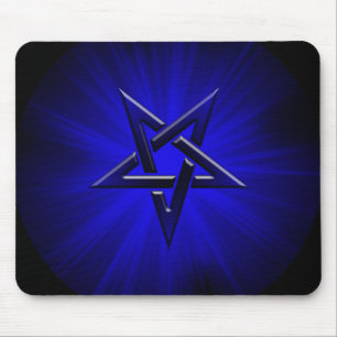 Mousepad Azul sinistro Pentagram invertido