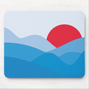 Mousepad Azul-sol minimalista