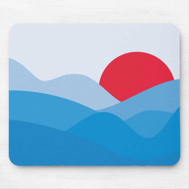 Mousepad Azul-sol minimalista (Frente)