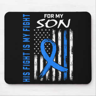 Mousepad Azul Sua Luta É Minha Camisa De Consciência Da Dia