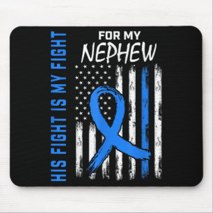 Mousepad Azul Sua Luta É Minha Camisa De Consciência Da Dia