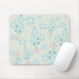 Mousepad Azul Suave e Harmonia Rosa