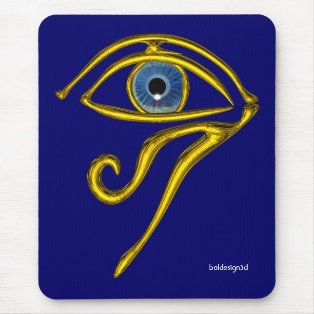 MOUSEPAD AZUL TALISMAN/OLHOS DE HORO DOURADO (Frente)