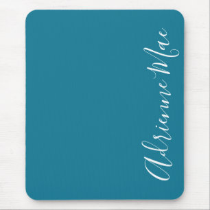 Mousepad Azul Teal Simplesmente Elegante Personalizado