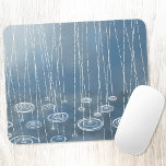 Mousepad Azul-tempo da chuva<br><div class="desc">Uma pintura abstrato de chuva,  tempestades e clima selvagem em azul. Arte original de Nic Squirrell.</div>